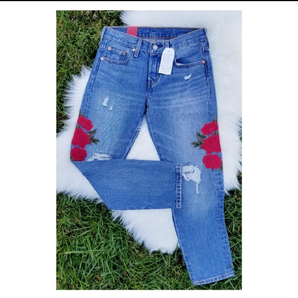 Levi's 501 Floral Jeans - Picture 4 of 8